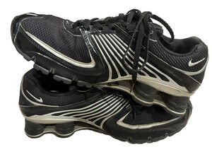 Nike Shox Turbo 11 Black Metallic Silver Running Shoes 8.5 Rare Y2K Vintage